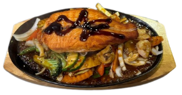 Lachs Nướng  (gegrilltes Lachsfilet)